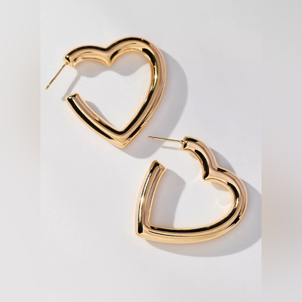 Heart Shaped Hoop Earrings